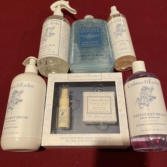 Crabtree & Evelyn Nantucket Briar Bath Shower Gel Bubble Bath Body Lotion +